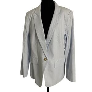 LOFT Blue Blazer Classic Tailored Suit Jacket